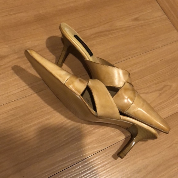 Beige leather mules, 5th Avenue, new, size EUR 39/US7,5-8 - Picture 3 of 11